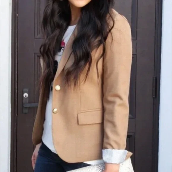 J.Crew Schoolboy Blazer Blogger Favorite Neutral Old Money Career Jacket Camel 4 - Picture 12 of 12